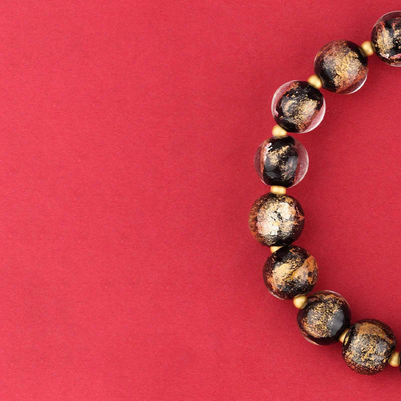 Buddha Stones Tibet Om Mani Padme Hum Fu Carattere Zucca Charm Loto Liuli Perline di Vetro Braccialetto della Fortuna - Image 4