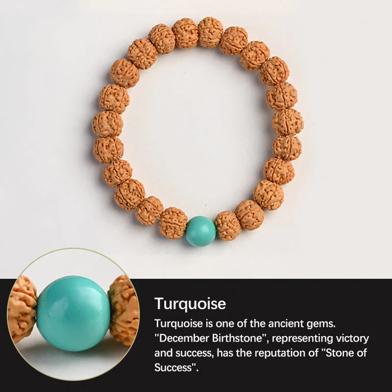 Buddha Stones Tibet Rudraksha Bodhi Seme Ricchezza Auspicio Bracciale - Image 11