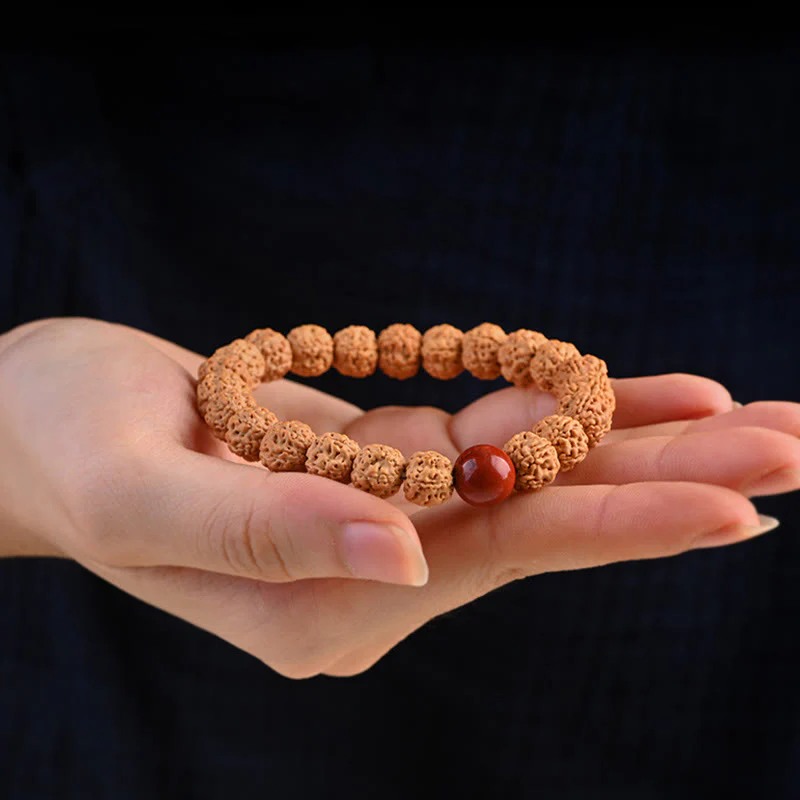 Buddha Stones Tibet Rudraksha Bodhi Seme Ricchezza Auspicio Bracciale - Image 13