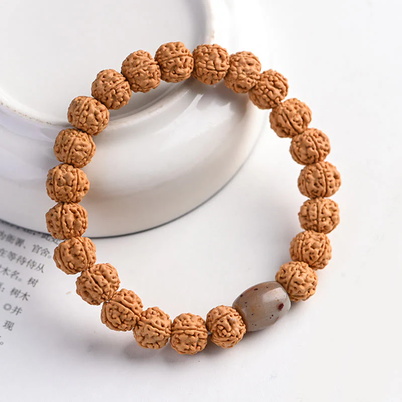 Buddha Stones Tibet Rudraksha Bodhi Seme Ricchezza Auspicio Bracciale - Image 18