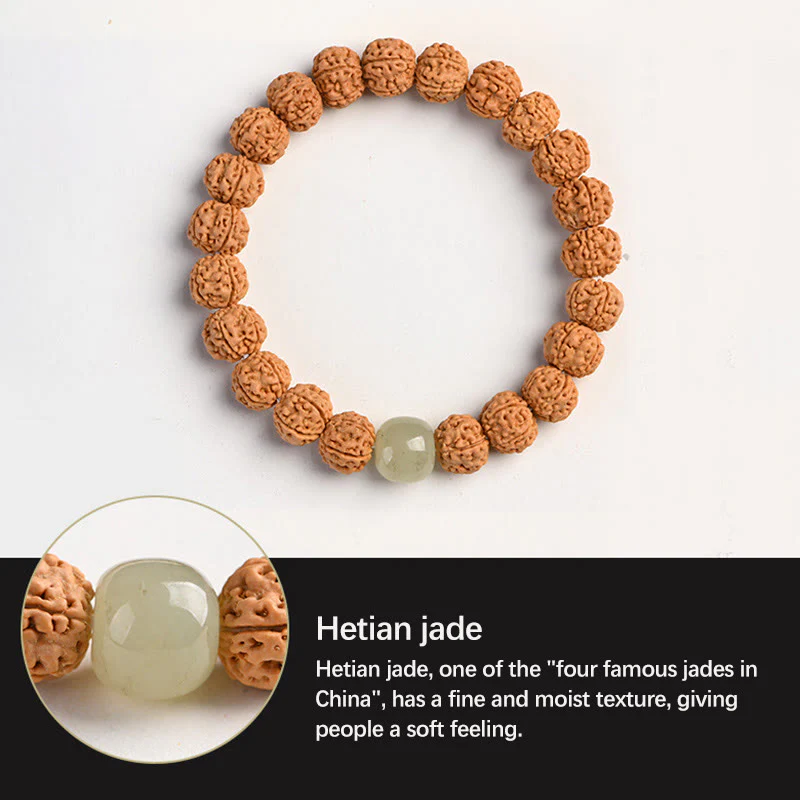 Buddha Stones Tibet Rudraksha Bodhi Seme Ricchezza Auspicio Bracciale - Image 21