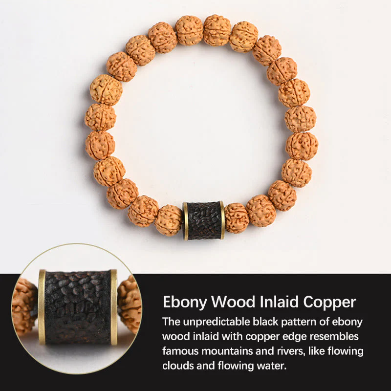 Buddha Stones Tibet Rudraksha Bodhi Seme Ricchezza Auspicio Bracciale - Image 26