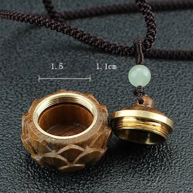 Buddha Stones Tibet Sandalo verde Palissandro Om Mani Padme Hum Loto Collana pendente rilassante positivo - Image 13