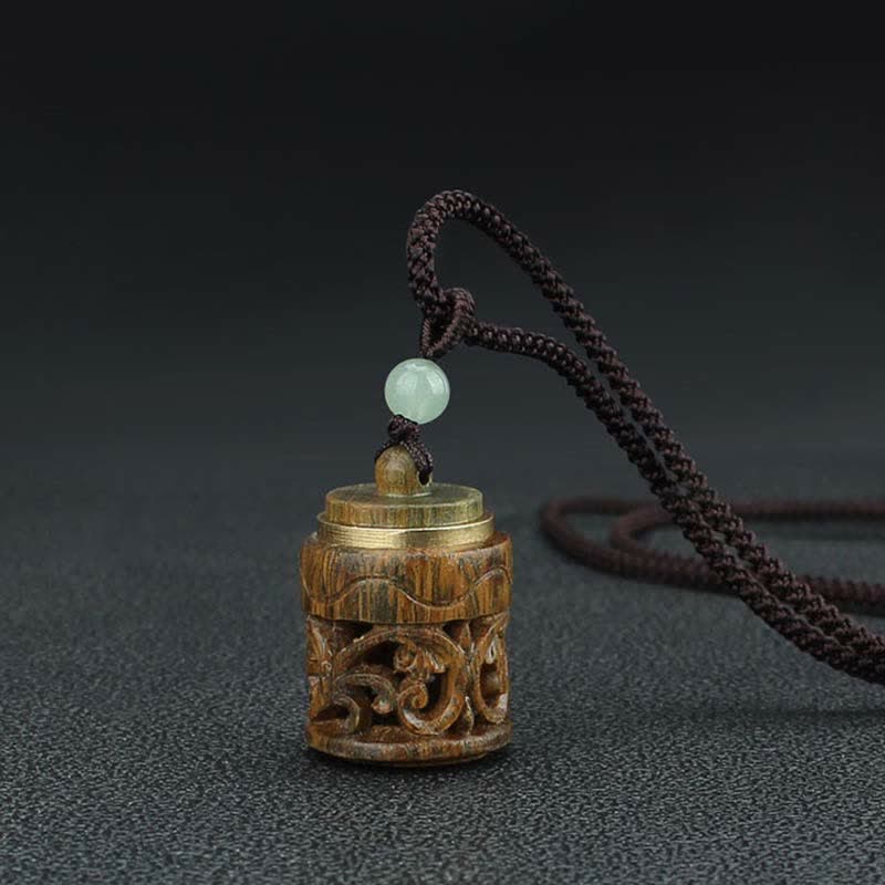 Buddha Stones Tibet Sandalo verde Palissandro Om Mani Padme Hum Loto Collana pendente rilassante positivo - Image 15