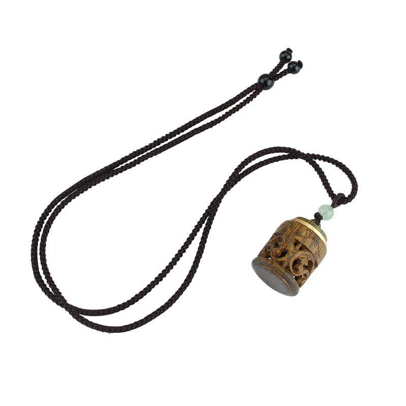 Buddha Stones Tibet Sandalo verde Palissandro Om Mani Padme Hum Loto Collana pendente rilassante positivo - Image 16