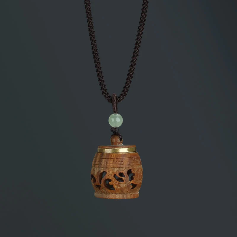 Buddha Stones Tibet Sandalo verde Palissandro Om Mani Padme Hum Loto Collana pendente rilassante positivo - Image 18