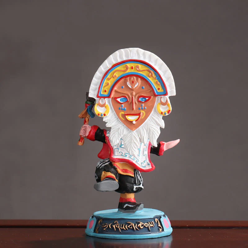 Buddha Stones Tibetan Opera Maschera Viso Marionetta Casa Ufficio Auto Decorazione Ornamento - Image 16
