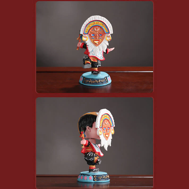 Buddha Stones Tibetan Opera Maschera Viso Marionetta Casa Ufficio Auto Decorazione Ornamento - Image 17