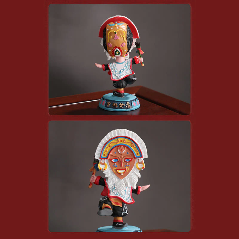 Buddha Stones Tibetan Opera Maschera Viso Marionetta Casa Ufficio Auto Decorazione Ornamento - Image 18