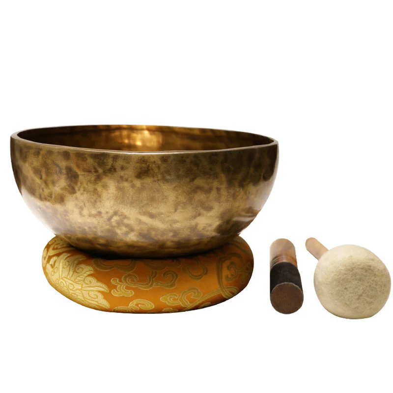 Buddha Stones Tibetan Sound Bowl Artigianale per Guarigione e Meditazione Set di Campane Tibetane per Canto ad Energia Positiva - Image 5