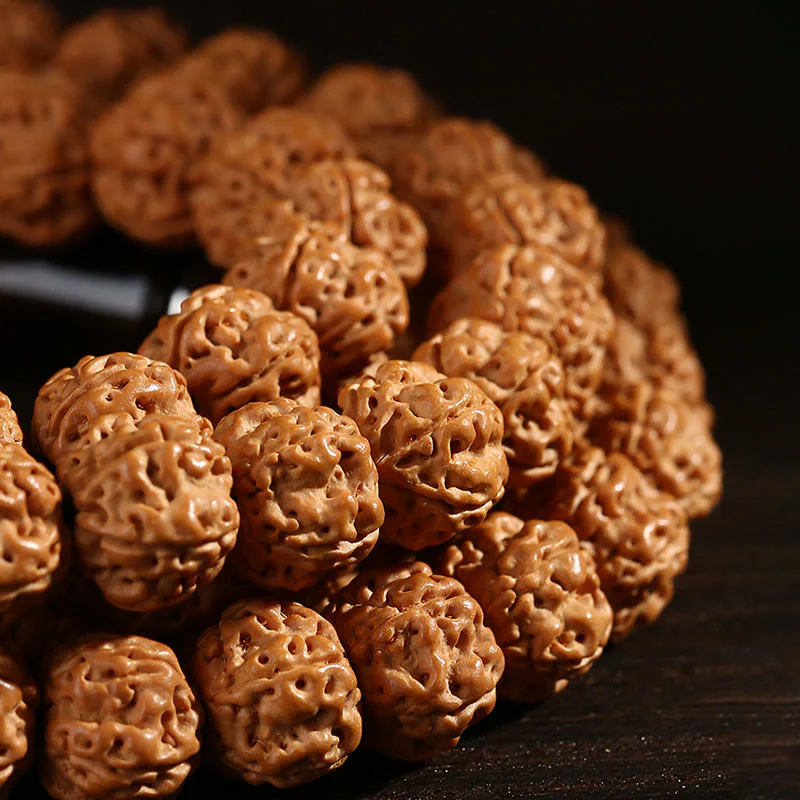 Buddha Stones Tibetano 108 Perle Bodhi Seed Tre Occhi Dzi Perla di Auspicio Mala - Image 21