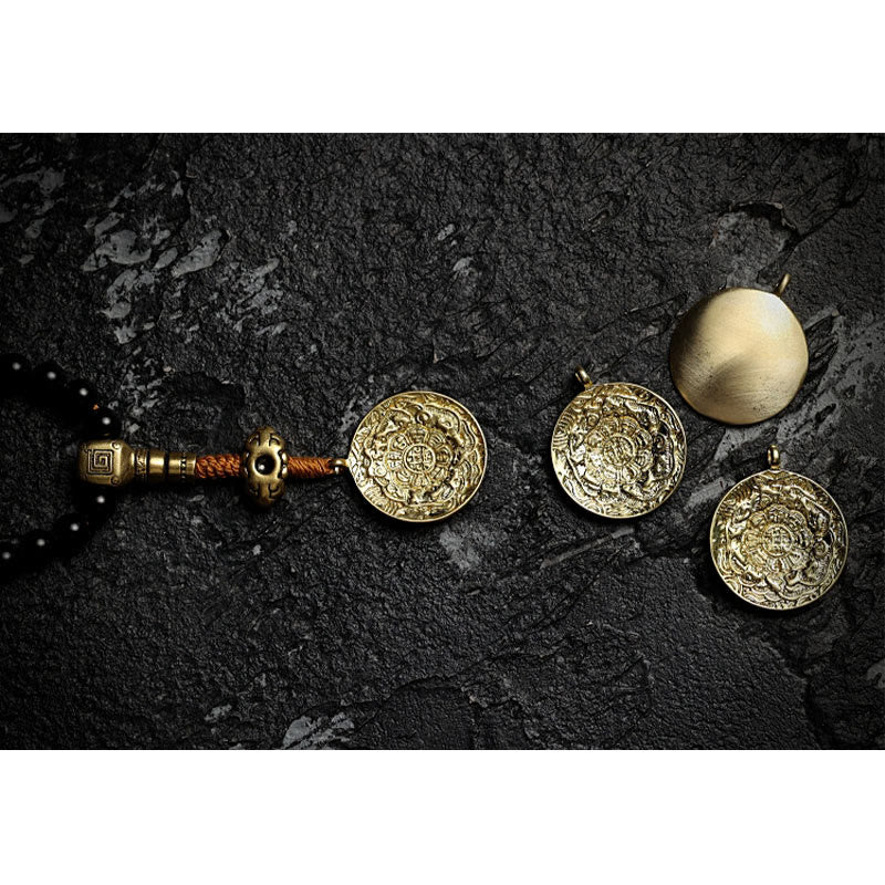 Buddha Stones Tibetano 108 Perle Mala Onice Nero Perle Occhio di Tigre Nove Palazzi Braccialetto di Protezione Bagua - Image 9