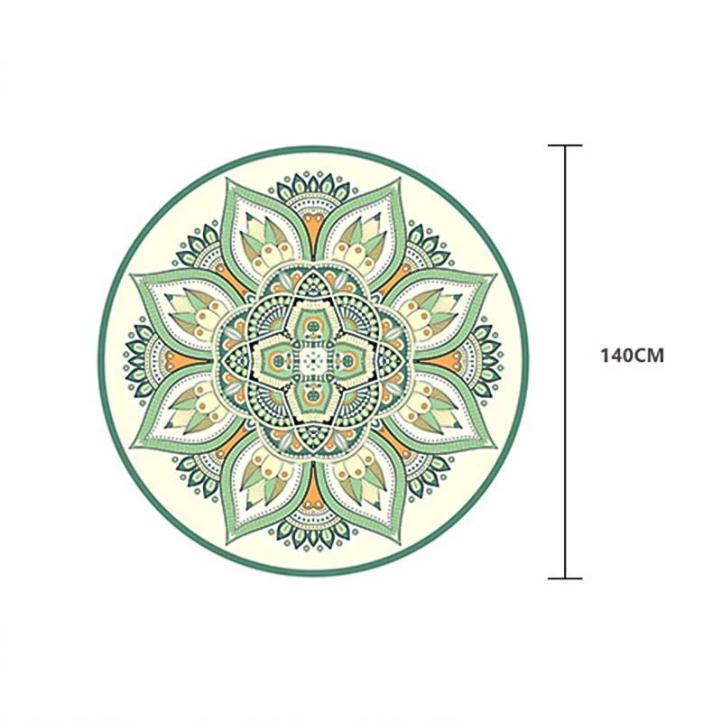 Buddha Stones Tibetano Lotus Mandala Illuminazione Pieghevole Tappetino da Yoga in Gomma Naturale Decorazione - Image 10