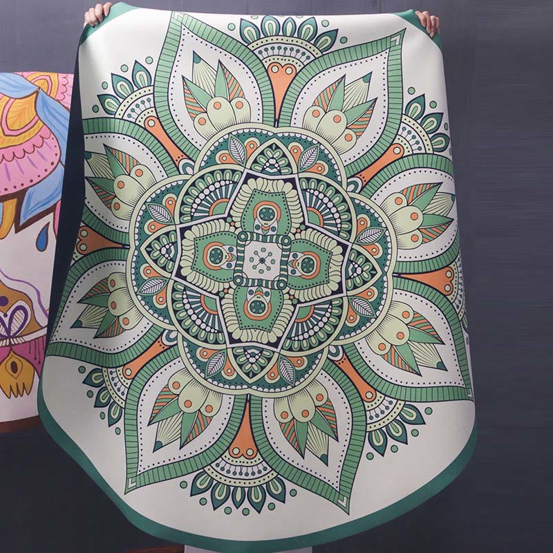 Buddha Stones Tibetano Lotus Mandala Illuminazione Pieghevole Tappetino da Yoga in Gomma Naturale Decorazione - Image 9