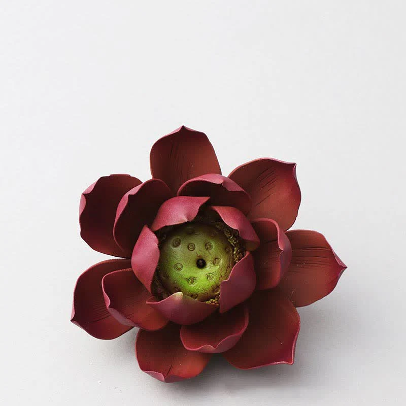 Buddha Stones Tibetano Lotus Pace Positiva Bruciatore di Incenso Decorazione - Image 11