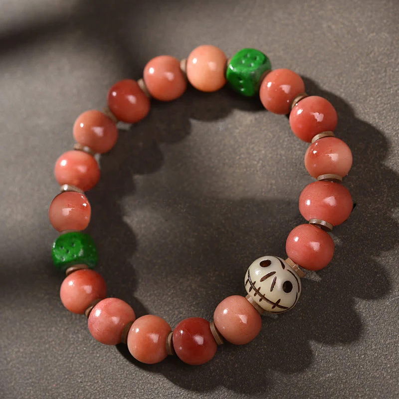 Buddha Stones Tibetano Naturale Cammello Osso Dzi Perlina Bodhi Seme Ciondolo Fortuna Bracciale - Image 4