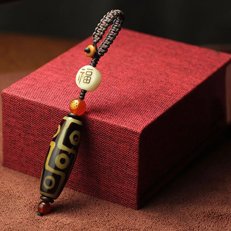 Buddha Stones Tibetano Nove Occhi Dzi Bead Decorazione della Ricchezza - Image 3