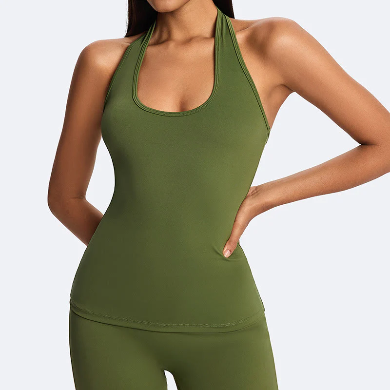 Buddha Stones Top senza maniche senza spalline con scollo all'americana e schiena scoperta, pantaloni a gamba dritta per sport, fitness e yoga - Image 8