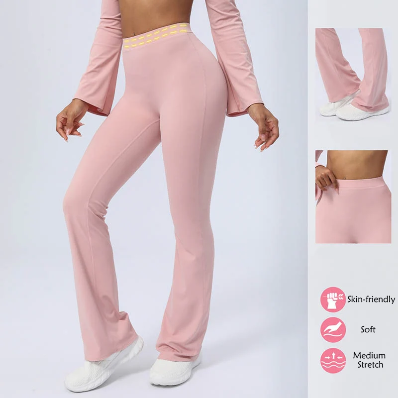 Buddha Stones Top senza spalline a maniche lunghe con reggiseno e pantaloni svasati, completo fitness e yoga - Image 38