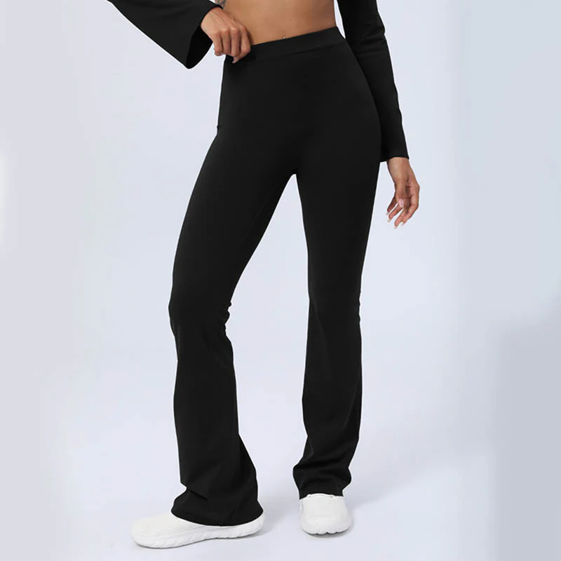 Buddha Stones Top senza spalline a maniche lunghe con reggiseno e pantaloni svasati, completo fitness e yoga - Image 46