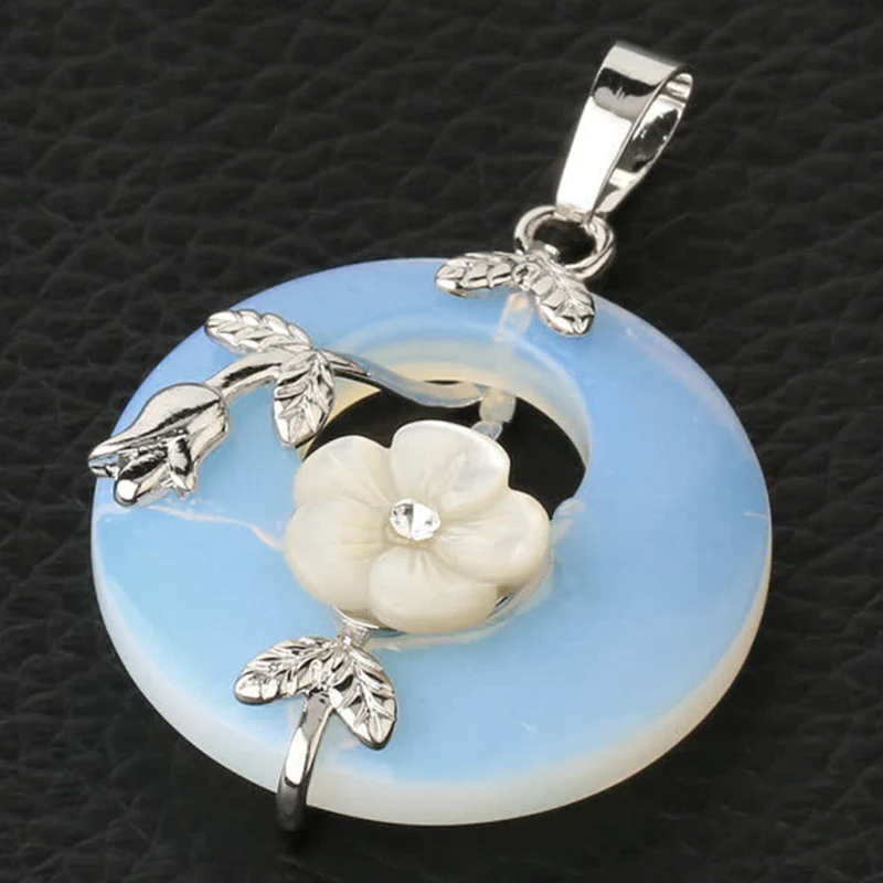 Buddha Stones Vari cristalli Ametista Avventurina verde Fiore Collana pendente curativa - Image 29
