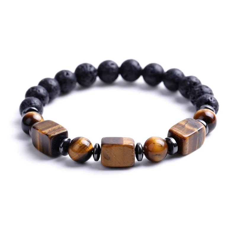 Buddha Stones Vari Cristalli Pietra lavica Bracciale Calma - Image 15