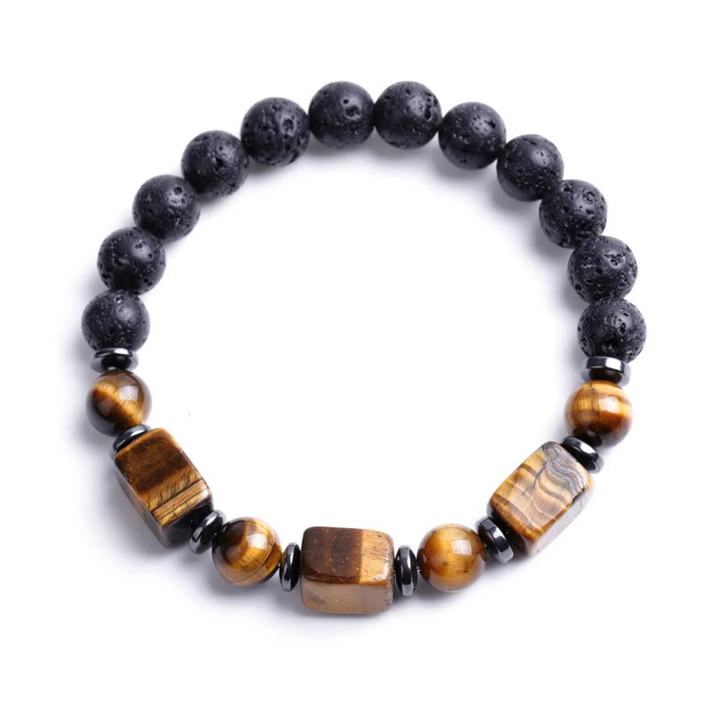 Buddha Stones Vari Cristalli Pietra lavica Bracciale Calma - Image 16