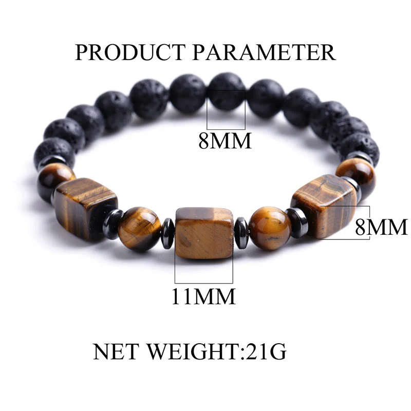 Buddha Stones Vari Cristalli Pietra lavica Bracciale Calma - Image 17