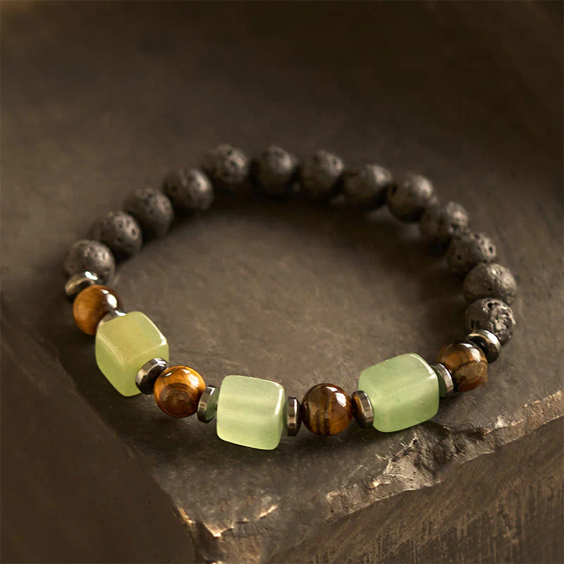 Buddha Stones Vari Cristalli Pietra lavica Bracciale Calma - Image 19