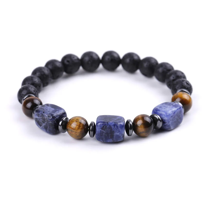 Buddha Stones Vari Cristalli Pietra lavica Bracciale Calma - Image 71