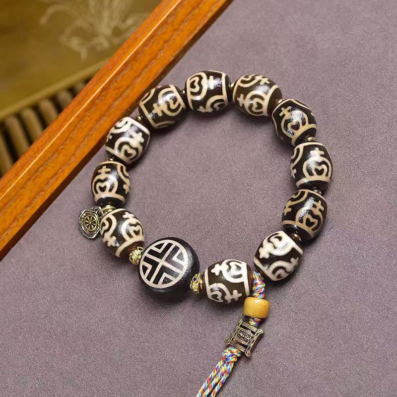 Buddha Stones, Vaso del Tesoro del Fulmine Tibetano, Perlina Dzi, Braccialetto del Potere della Foresta del Signore dei Cadaveri - Image 7