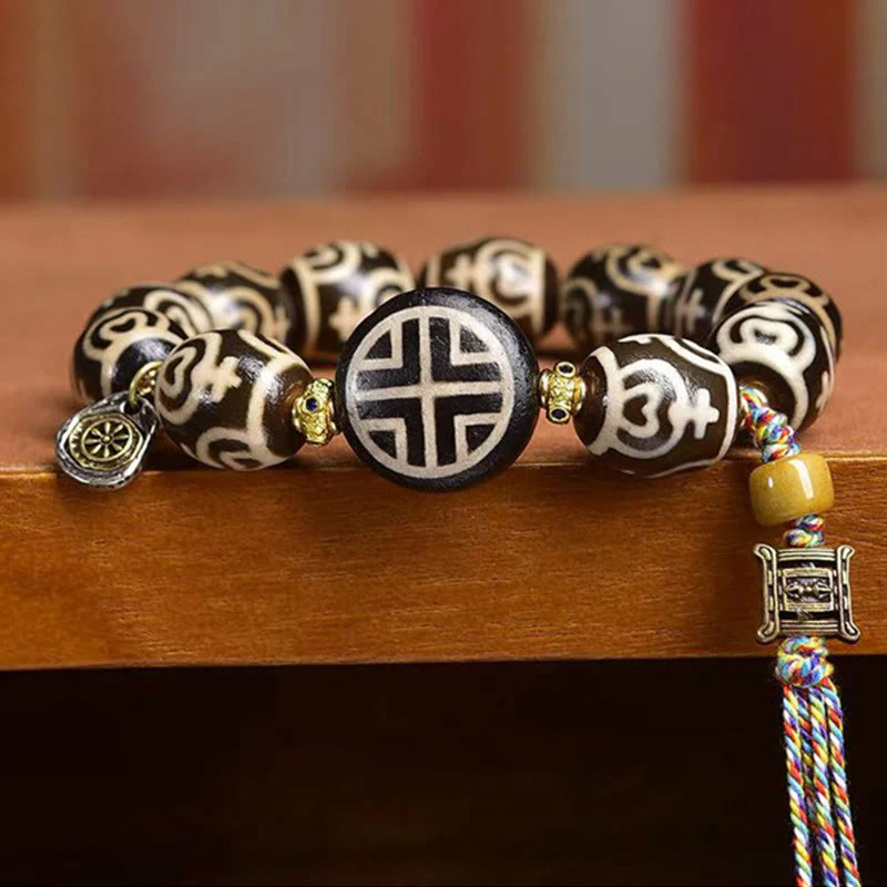 Buddha Stones, Vaso del Tesoro del Fulmine Tibetano, Perlina Dzi, Braccialetto del Potere della Foresta del Signore dei Cadaveri - Image 9