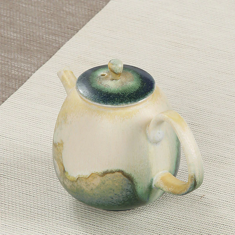 Buddha Stones Verde Beige Cinese Gongfu Tè Ceramica Kung Fu Teiera 230ml - Image 3