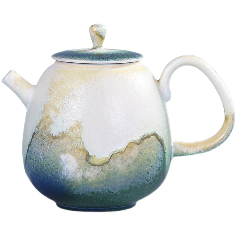Buddha Stones Verde Beige Cinese Gongfu Tè Ceramica Kung Fu Teiera 230ml - Image 8