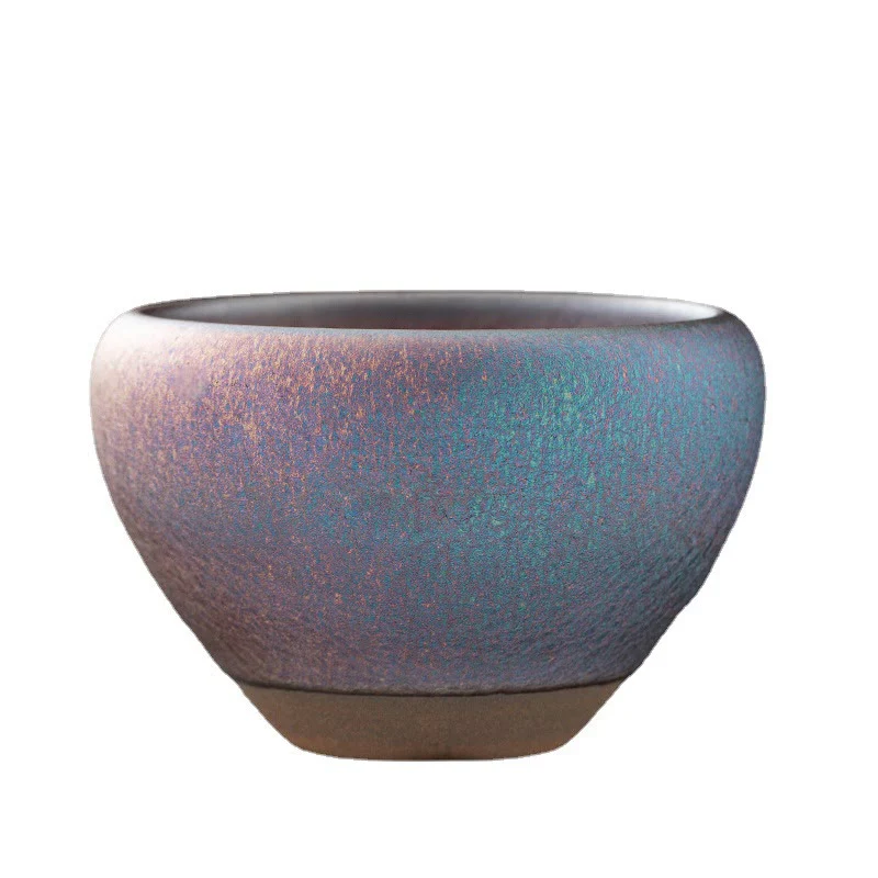 Buddha Stones Vintage Viola Arcobaleno Cinese Jianzhan Forno Cambiamento Tazza da Tè in Porcellana Tazza da Tè Kung Fu - Image 7