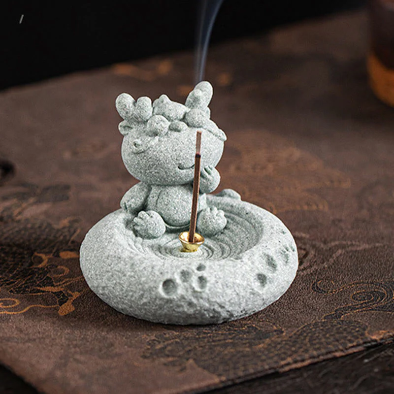 Buddha Stones Zodiaco cinese Bruciatore di incenso curativo Decorazione da scrivania - Image 18
