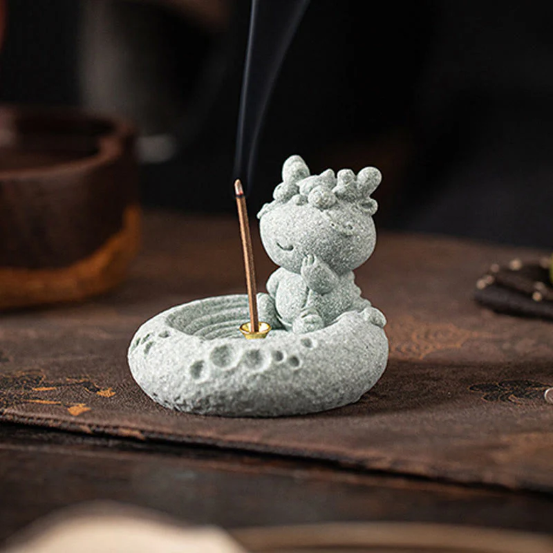 Buddha Stones Zodiaco cinese Bruciatore di incenso curativo Decorazione da scrivania - Image 19