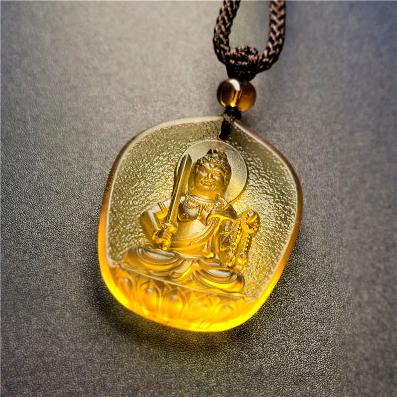 Buddha Stones Zodiaco cinese Buddha natale Benedizione Liuli Cristallo Compassione Collana Pendente - Image 4