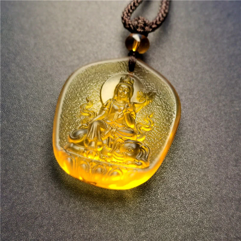 Buddha Stones Zodiaco cinese Buddha natale Benedizione Liuli Cristallo Compassione Collana Pendente - Image 6
