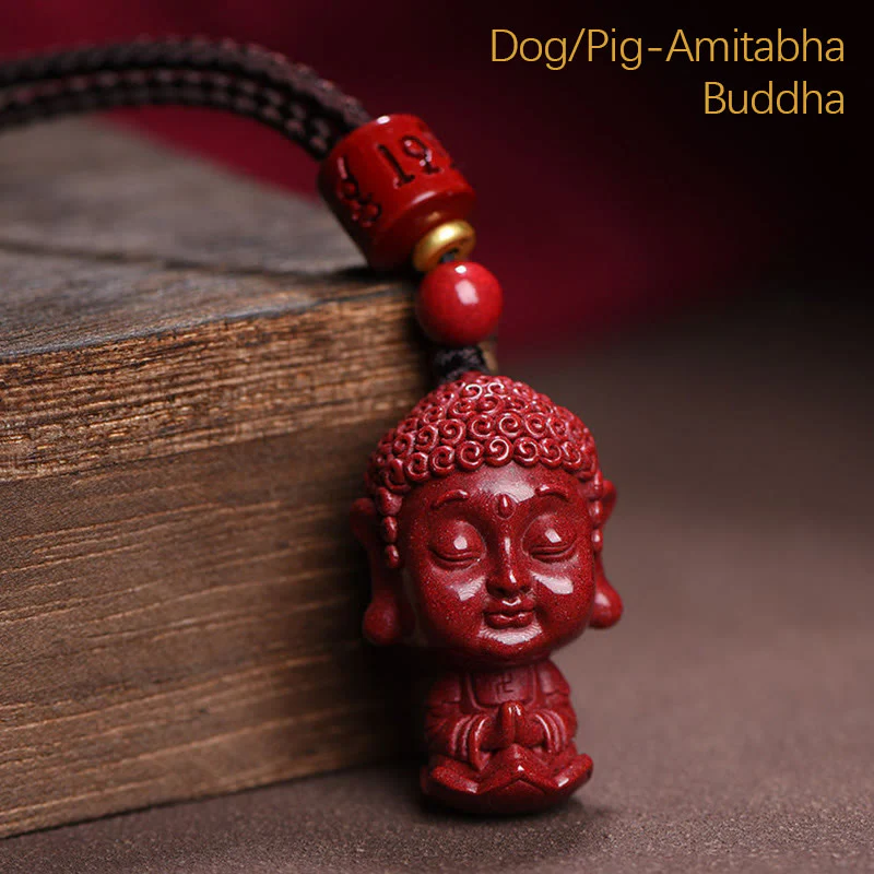 Buddha Stones Zodiaco cinese Buddha natale Cinabro naturale Amuleto Tieni lontani gli spiriti maligni Collana pendente - Image 20