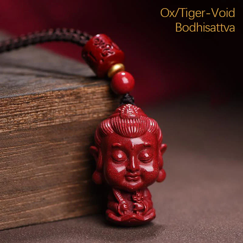 Buddha Stones Zodiaco cinese Buddha natale Cinabro naturale Amuleto Tieni lontani gli spiriti maligni Collana pendente - Image 8