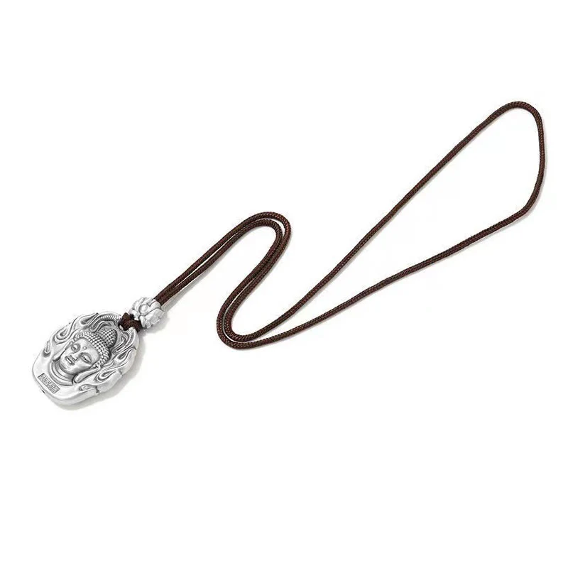Buddha Stones Zodiaco cinese Buddha natale Om Mani Padme Hum Loto Compassione Collana pendente - Image 10