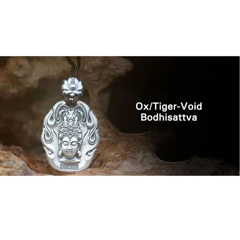 Buddha Stones Zodiaco cinese Buddha natale Om Mani Padme Hum Loto Compassione Collana pendente - Image 12