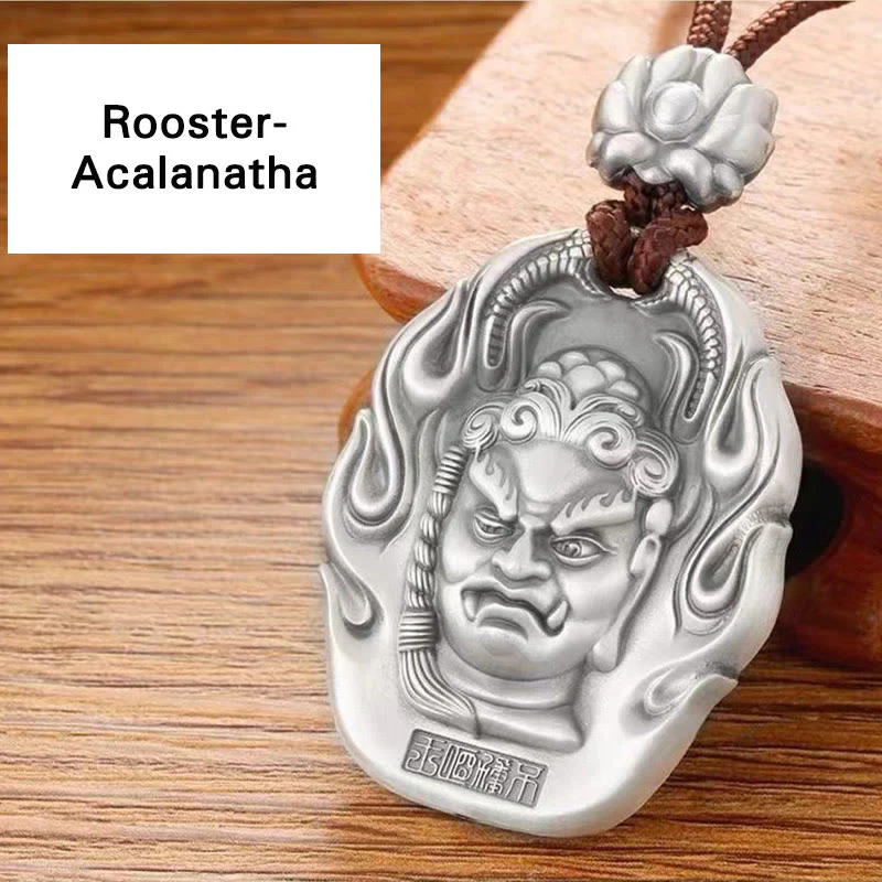 Buddha Stones Zodiaco cinese Buddha natale Om Mani Padme Hum Loto Compassione Collana pendente - Image 16
