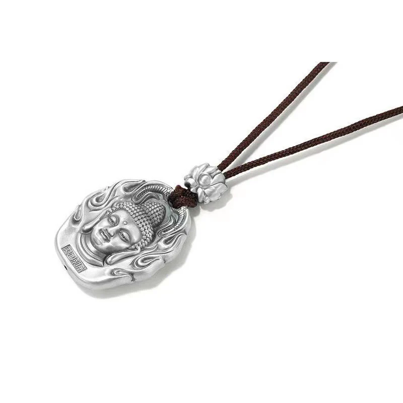 Buddha Stones Zodiaco cinese Buddha natale Om Mani Padme Hum Loto Compassione Collana pendente - Image 8