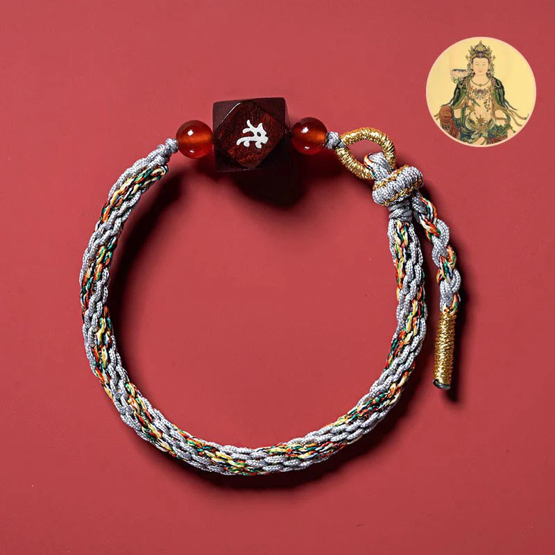 Buddha Stones Zodiaco cinese Buddha natale Piccola foglia Sandalo rosso Corda rossa Braccialetto di protezione - Image 12