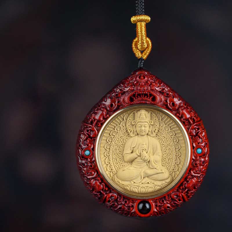 Buddha Stones Zodiaco cinese Buddha natale Piccola foglia Sandalo rosso Ebano Collana pendente Longevità - Image 15