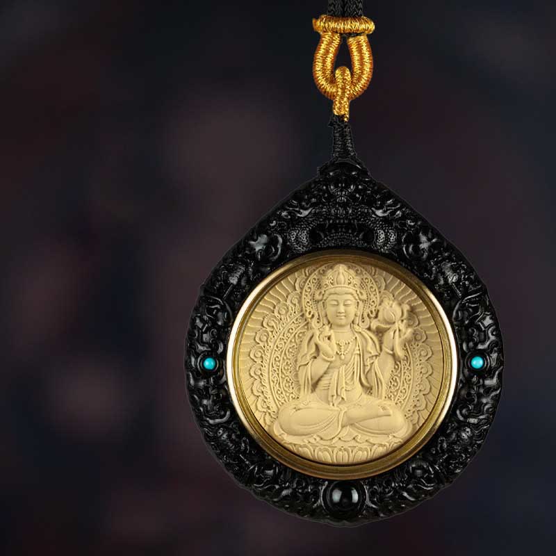 Buddha Stones Zodiaco cinese Buddha natale Piccola foglia Sandalo rosso Ebano Collana pendente Longevità - Image 9