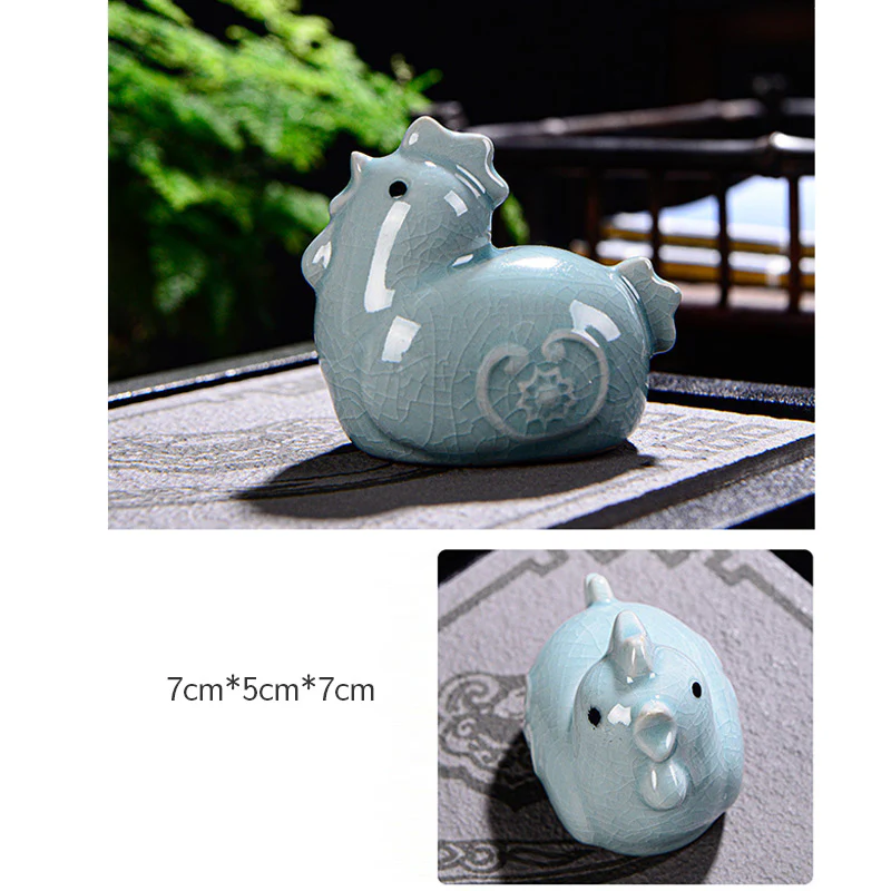 Buddha Stones Zodiaco cinese Ricchezza Ceramica Tè Animale domestico Decorazione della casa Figurina - Image 24