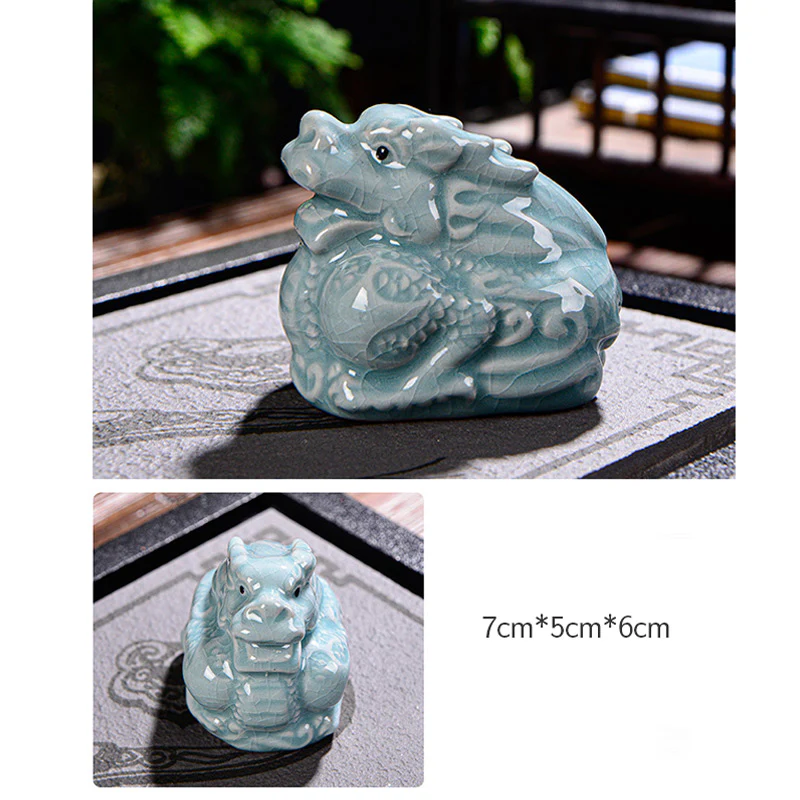 Buddha Stones Zodiaco cinese Ricchezza Ceramica Tè Animale domestico Decorazione della casa Figurina - Image 4